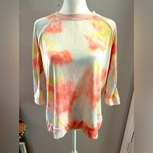 Sweet Treasures | EUC sz small (fits like med). Casual rainbow sorbet cozy shirt